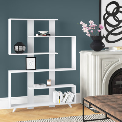 Kelbe 64" H x 47'' W Geometric Bookcase