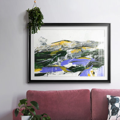 Silent Mountain II-FramedFramed Print W Beveled Matt and Glass