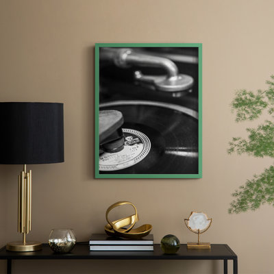 Phonograph Framed Print - Solid Wood