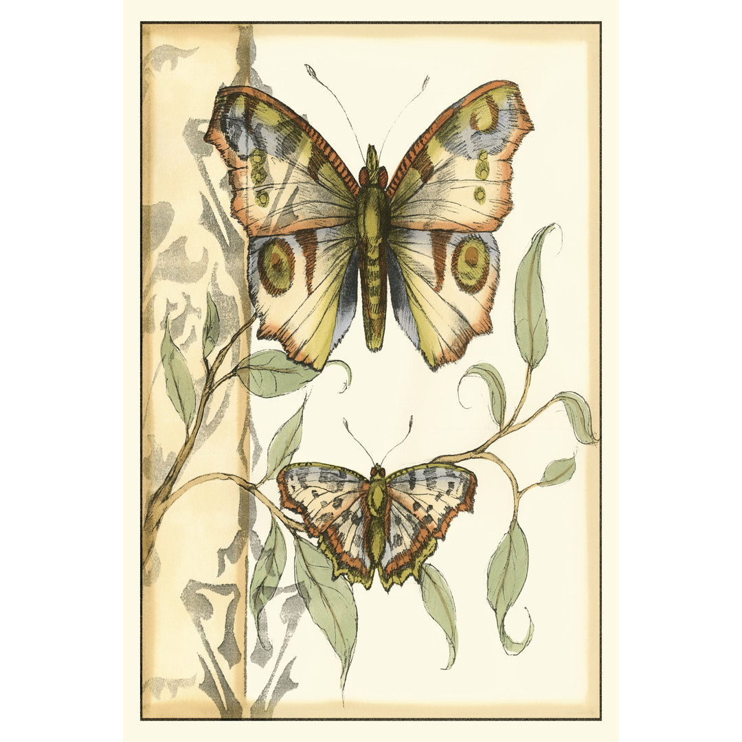 Leinwandbild Tandem Butterflies I von Jennifer Goldberger