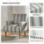 Fauteuil l 28,7 po Arching avec pieds en bois massif et garniture cloutée-303307602