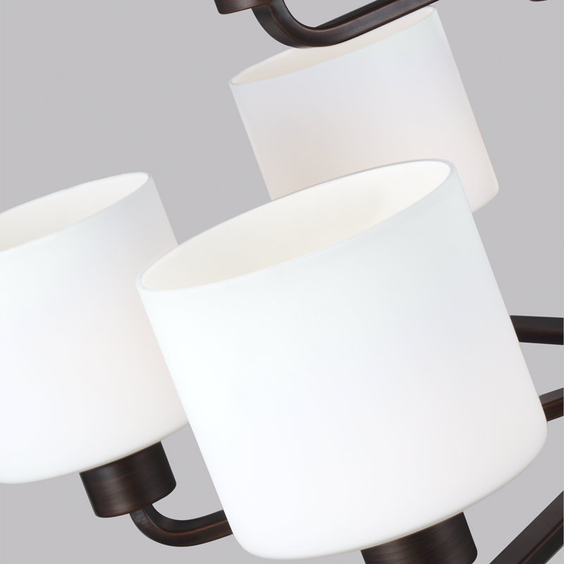 Canfield Nine Light Chandelier from Generation Lighting , Burnt Sienna, No
