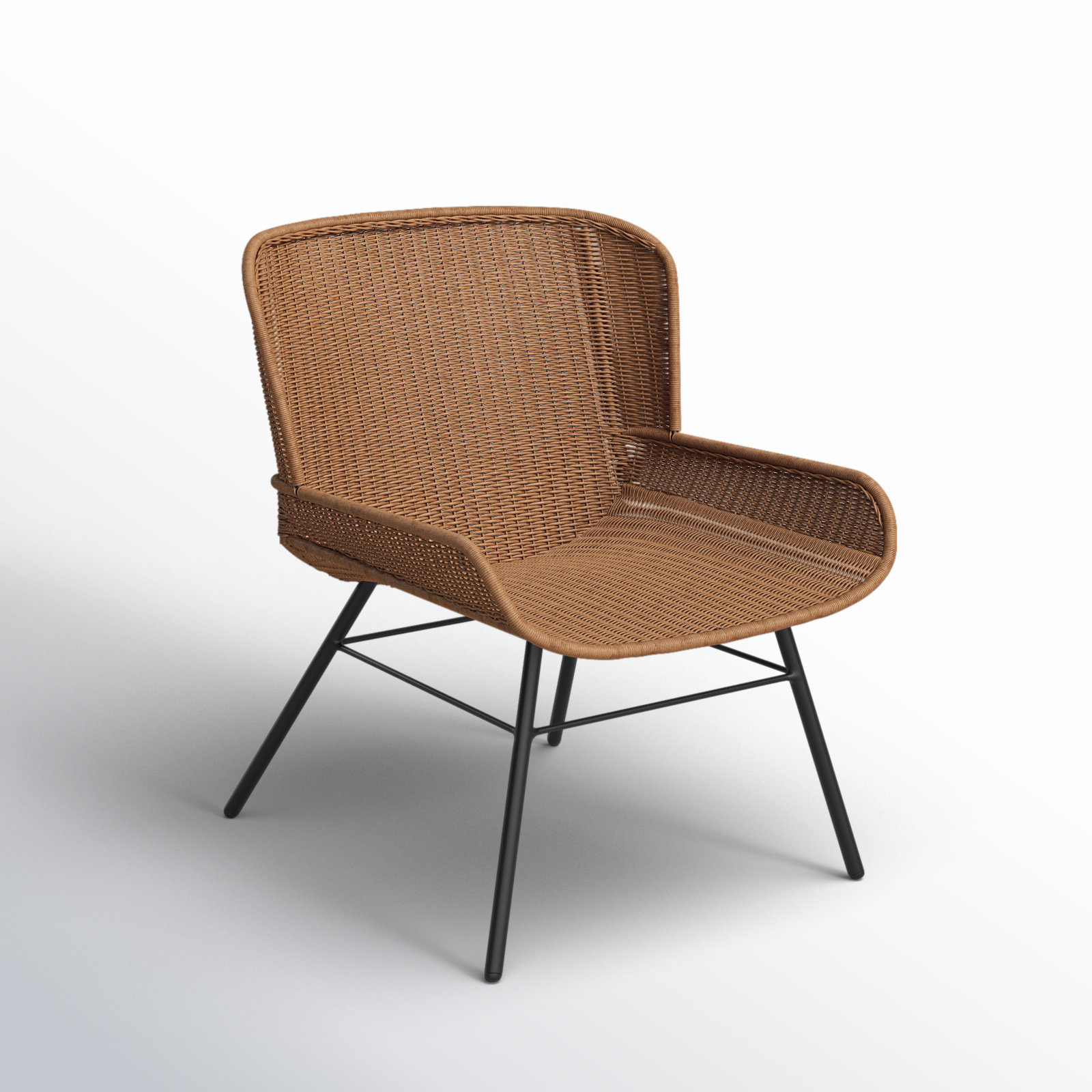 Emi Powder Coated Steel Outdoor Lounge Chair