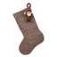 Gnome on Gray Christmas Stocking in Hand Felted Wool