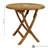 Heideman 32" Round Teak Outdoor Folding Bistro Table-345046322-345046323