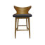 Tabourets de bar modernes rembourrés (gris anthracite et naturel, ensemble de 2)