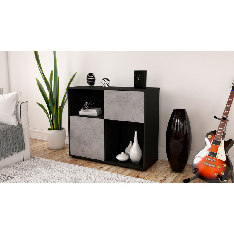 Ramsell 92cm Sideboard, Anthracite/Concrete