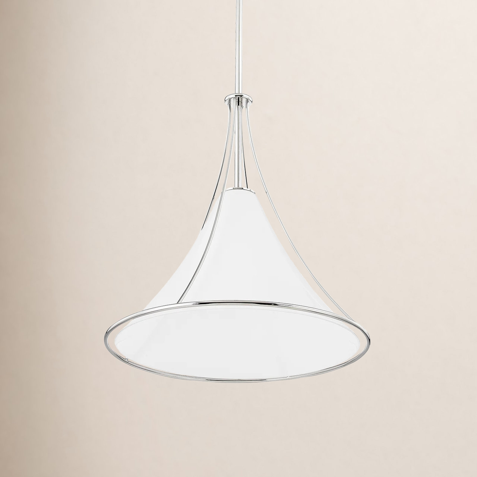 Swift Dimmable 1 - Light Pendant, 18.5" H x 17.25" W x 17.25" D, Polished Nickel
