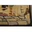 Small Scatter Size American Wool Ivory Antique Hooked 1920s Rug