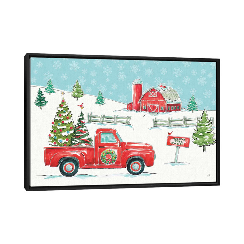 «Christmas In The Country I» par Daphne Brissonnet, impression sur toile tendue, H 40 po x l 60 po x P 1,5 po, Pas de tapis