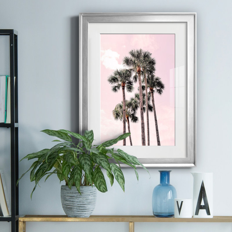 «Pink Tropics» par Natalie Carpentieri - reproduction de photo sur papier encadrée, Encadrement argenté