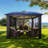 Siena Dome Roof Aluminum Patio Gazebo-1900572573