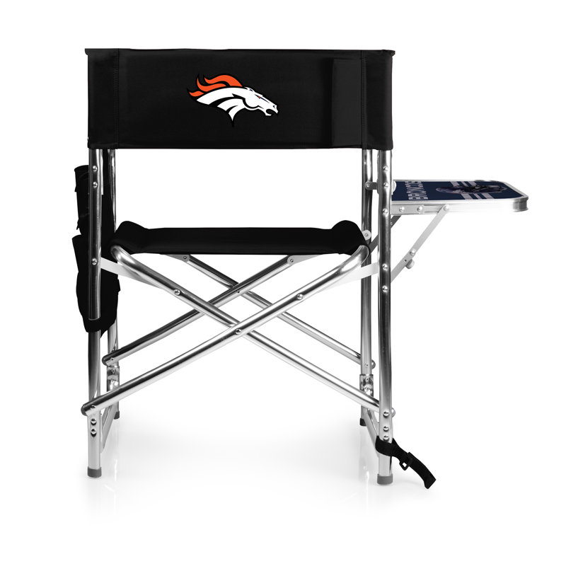 Folding Director Chair, Denver Broncos, Black