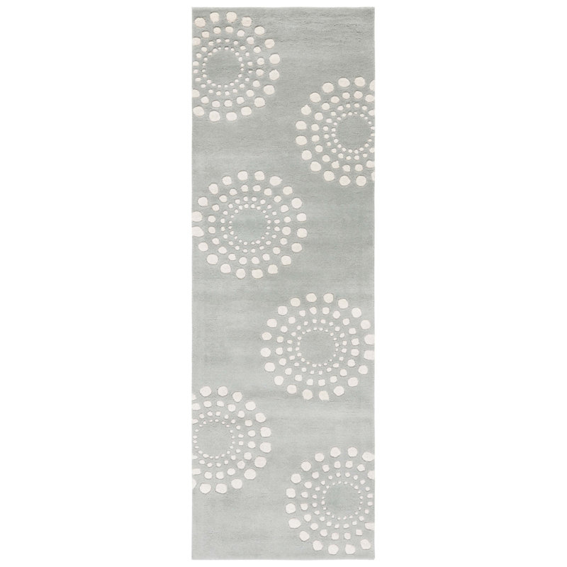 Campion Soho Hand Tufted Wool And Viscose Geometric Rug, Runner 2'6" x 8'