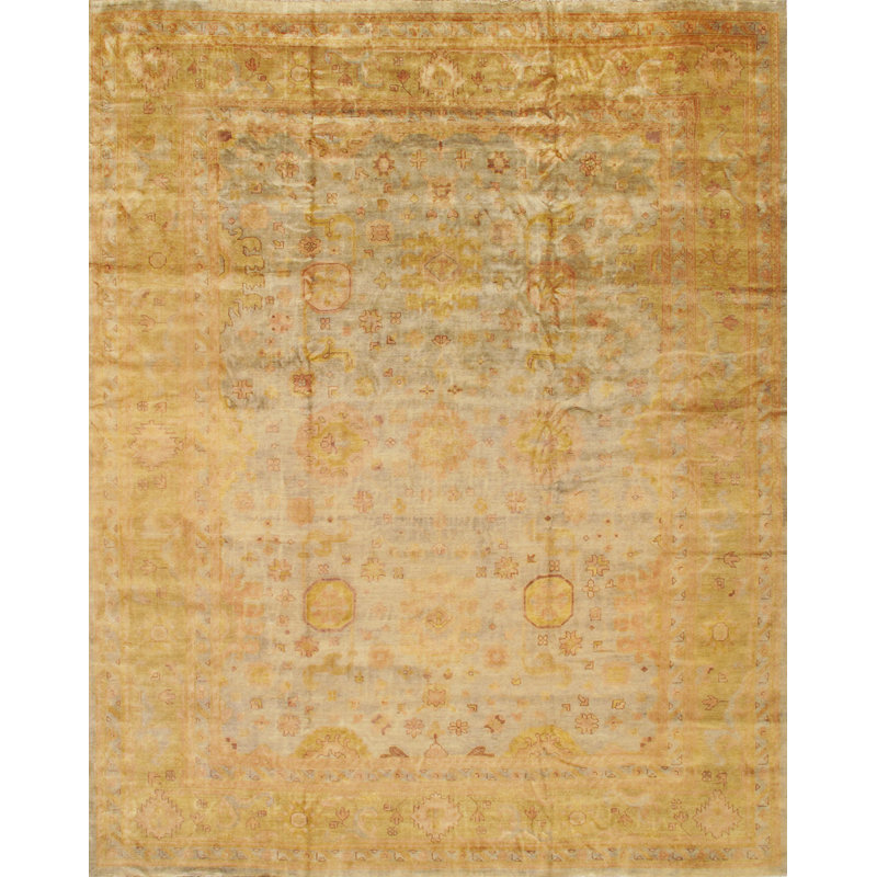 Light Blue Hand-Knotted Wool Oriental Area Rug 6'3" x 8'9"