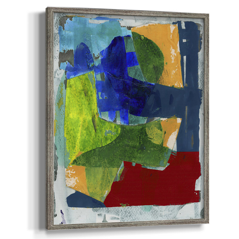 Brights Strokes II Framed Print - Solid Wood, 11" H x 9" W