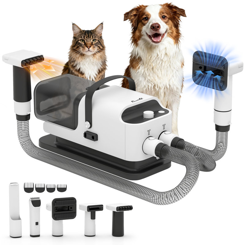 5 in 1 Dog Grooming Vacuum & Dog Dryer with Electric Clipper