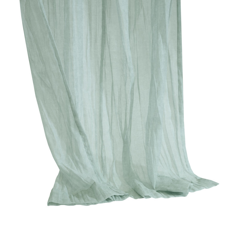 Shepardsville Sheer Curtain Single Panel, Pale Thyme, 52" W x 63" L