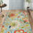 Garbrand Vintage Floral Machine Washable Area Rug with Non-Slip Backing Perfect for Living Room, Dining Room, Bedroom Decor-744432430