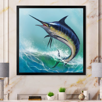 Blue Marlin In The Ocean " Blue Marlin In The Ocean " Painting Print