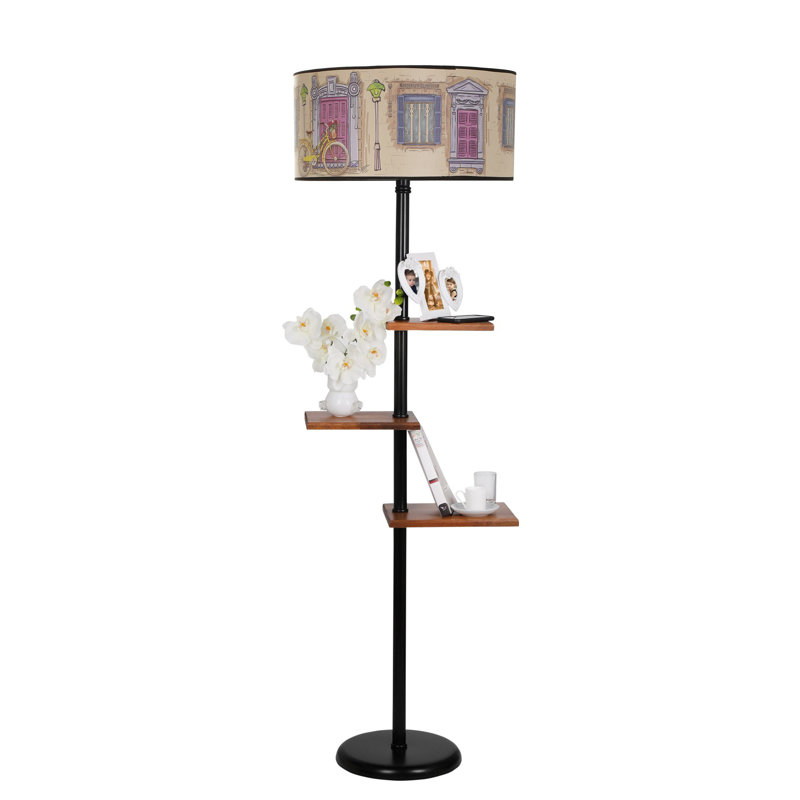 Lampe de table sur pied 67 po Humberto, Noir