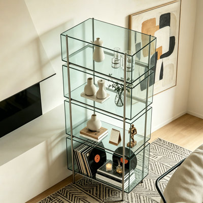 Modern minimalist acrylic multi-layer bookcase