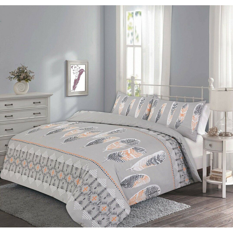 Caden Geometric Shapes Duvet Cover Set with Pillowcases Included, Double Duvet Cover + 2 Standard Pillowcases