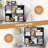 2PCS 4 Cubby Open Bookcase 3-Tier Freestanding Bookshelf w/ Detachable Metal Legs-1080212748