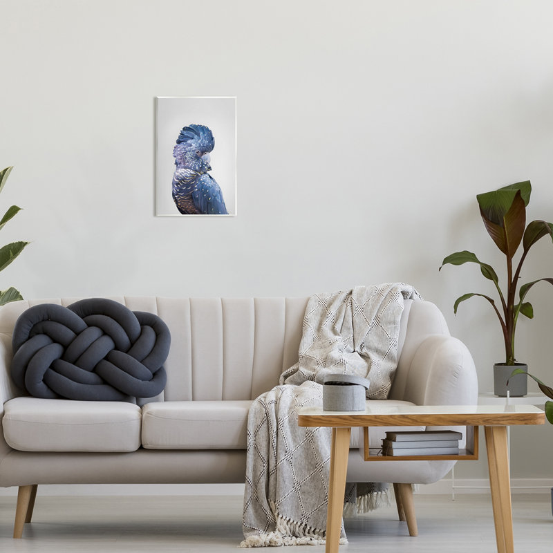 «Stupell Industries Grey Cockatoo Portrait», art mural sur toile par Sissi et Seb, H 15 po x l 10 po x P 0,5 po