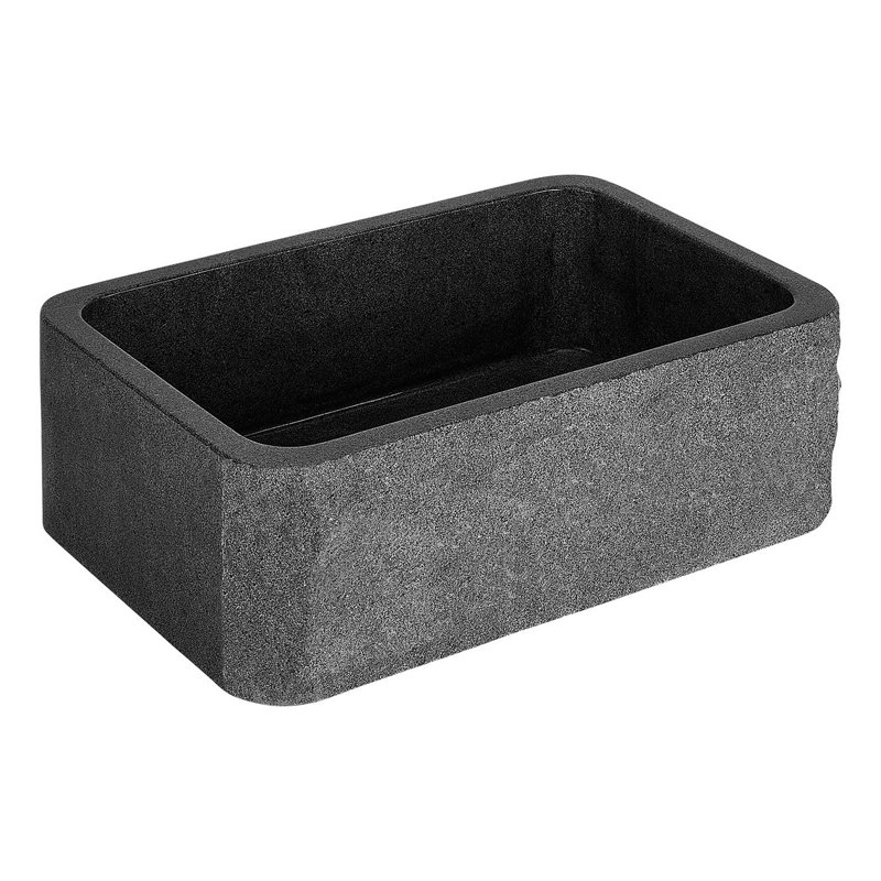 Finbrook 33" L Farmhouse / Apron Kitchen Sink, Black Granite