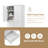 Tall and Wide Bathroom Storage Cabinet with Doors and Three Drawers-662504080