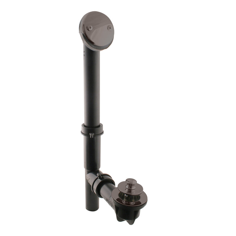 Drain de baignoire tubulaire avec trop-plein, Bronze huilé