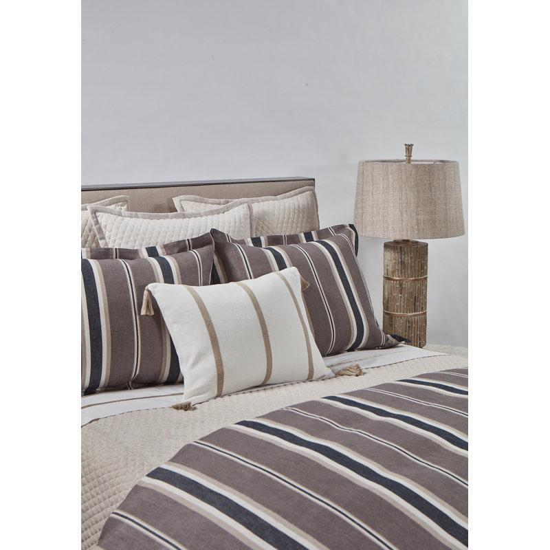 Faux Flax Coverlet Set , Ivory, King Coverlet + 3 Euro Shams