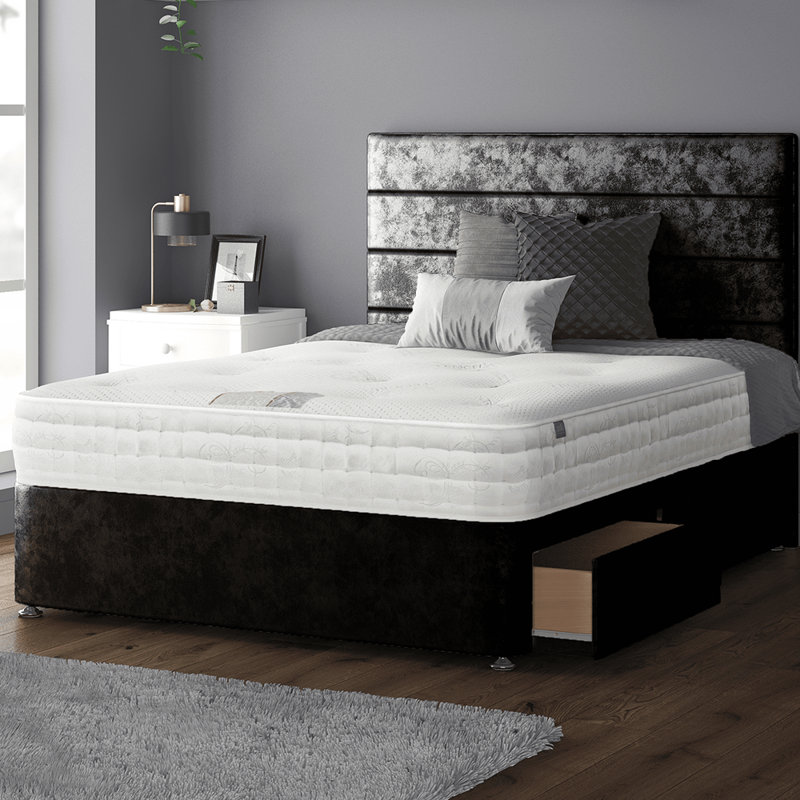 Brand Upholstered Headboard, Double (4'6), Black