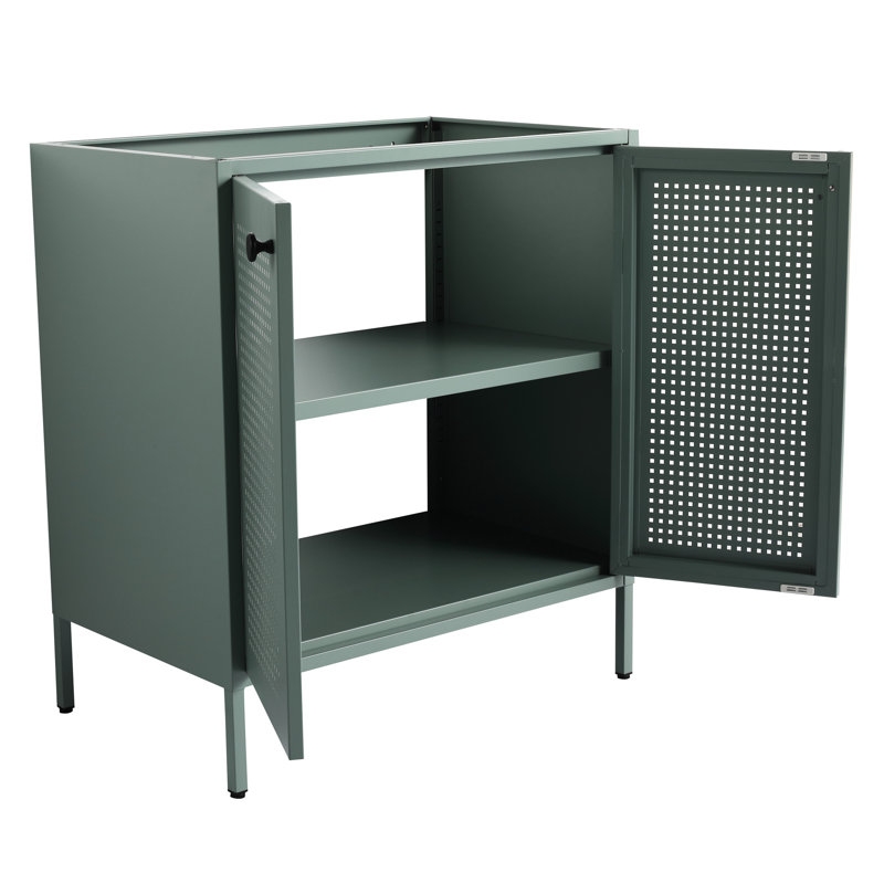 Meuble-lavabo autoportant de 30 po Mint - Bvb05730gn-1. Structure en acier laminé à froid, capacité de charge de 180 livres. , - Vaste espace de rangement avec tablettes réglables. Armoire à double porte.