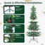 Arbre de Noël de 7 pi avec 400 lumières DEL blanc chaud, 960 pointes en PE + PVC, fil à mémoire à dépliage automatique, structure à charnières et support en métal stable - arbre de Noël facile à assembler-1148906752