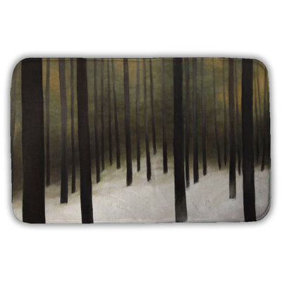 Silent forest Bath Mat with Non-Slip Backing - Quick Dry Memory Foam Bathroom Rug - Absorbent - Modern Plush Spa-Style - Machine Washable