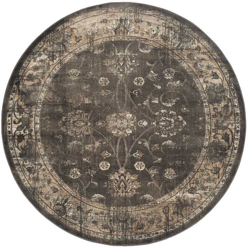 Vishnu Vintage Performance Oriental Rug, Round 8'