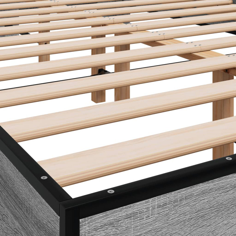 Jerad Bed, Grey Sonoma, European Double (140 x 200cm)