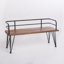 Banc en bois industriel et métal Zion