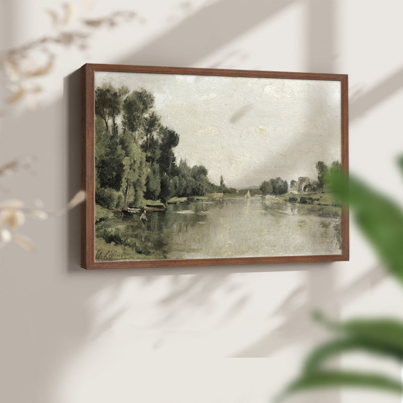 Paysages rétro-CDxxxviii - reproduction encadrée - réversible, Noyer, H 16 po x l 20 po