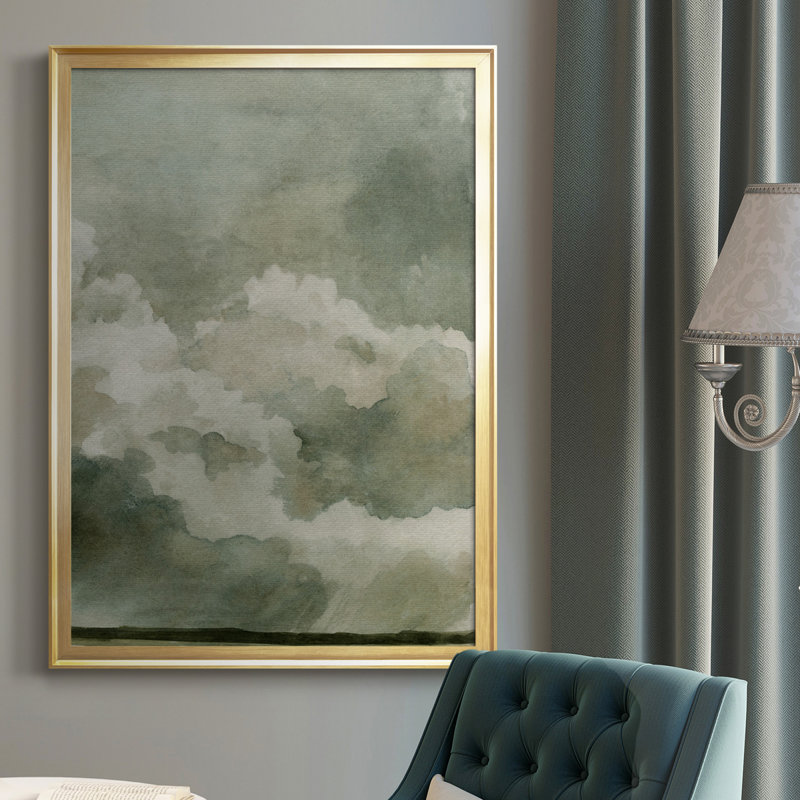 «Coming Rain II», reproduction d'art sur toile, Or, H 24,5 po x l 18,5 po x P 1 po