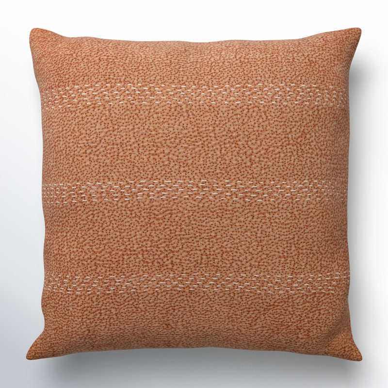 Lexington Embroidered Cotton Throw Pillow, Taupe, Pillow Cover Only - No Insert