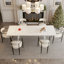 Ensemble de salle à manger 7 pièces avec table de salle à manger en pierre frittée extensible Blatherwick et 6 chaises en tissu-1652767796-1652764868