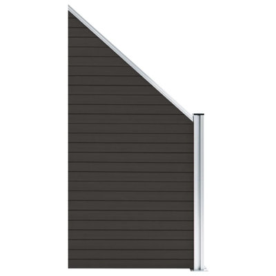 Louanne Fence Panel WPC 95x(105-180) cm Black