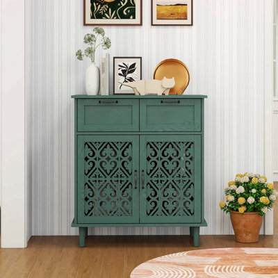 Armoire américaine à 2 portes et 2 tiroirs, convient à la chambre à coucher, au salon et au bureau