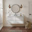   Ensemble de meuble-lavabo mural simple rectangulaire de 49 po avec comptoir en marbre de Carrare blanc de 1,5 po Ensuko-608998027-608998031
