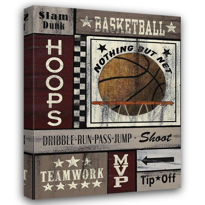 Trinx Spivey, Linda, art sur toile tendue sous le titre: Basketball, H 24 po x l 19 po