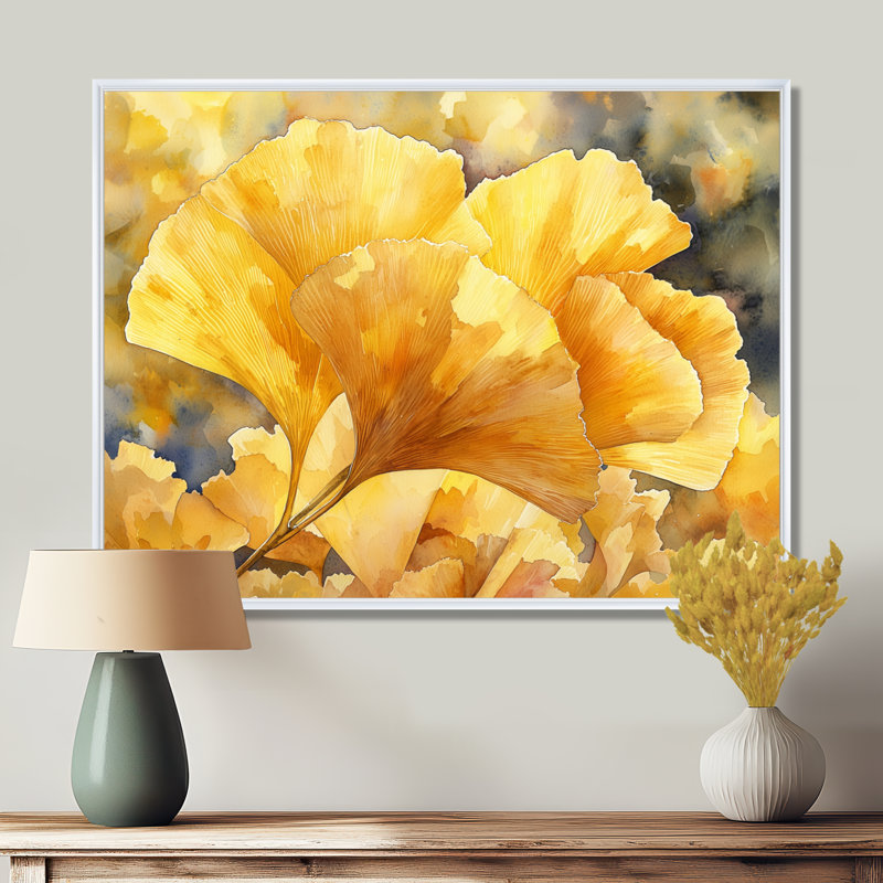 Ilselore - Art mural floral grand, H 24 po x l 32 po, Impression encadrée flottante, Blanc
