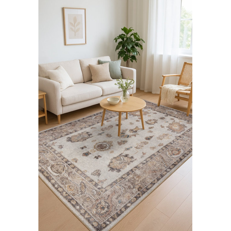 Tapis tissé à la main en chenille Lucien, Rectangle 3 pi 10 po x 5 pi 3 po